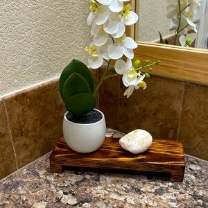 Boho Wooden Decor Stand Shelf Handmade Catch All Cabincore Cottagecore Unique